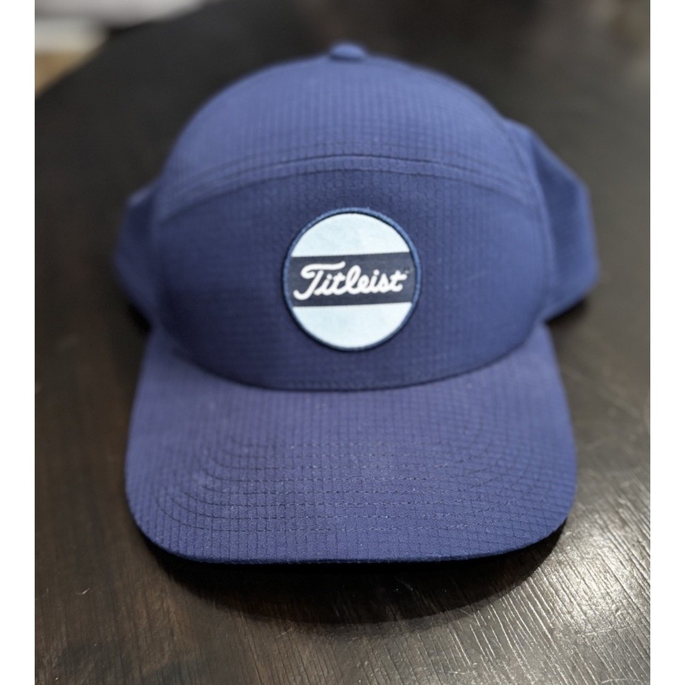 Titleist Golf Boardwalk Hat Blue Men's 5 Panel Adjustable Snapback Logo Cap